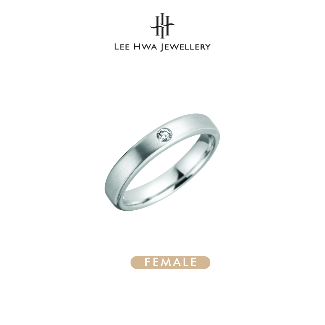Lee Hwa Jewellery Pure Love Female and Male Wedding Band
