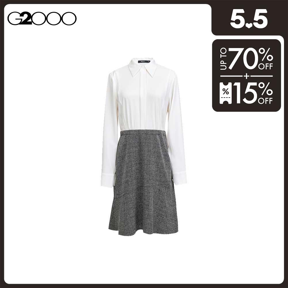 G2000 Women Dobby Plaid 2 In 1 Dress